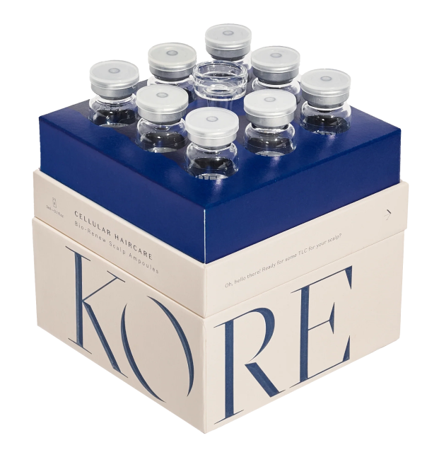 KORE Bio-Renew Scalp Ampoules vials in box