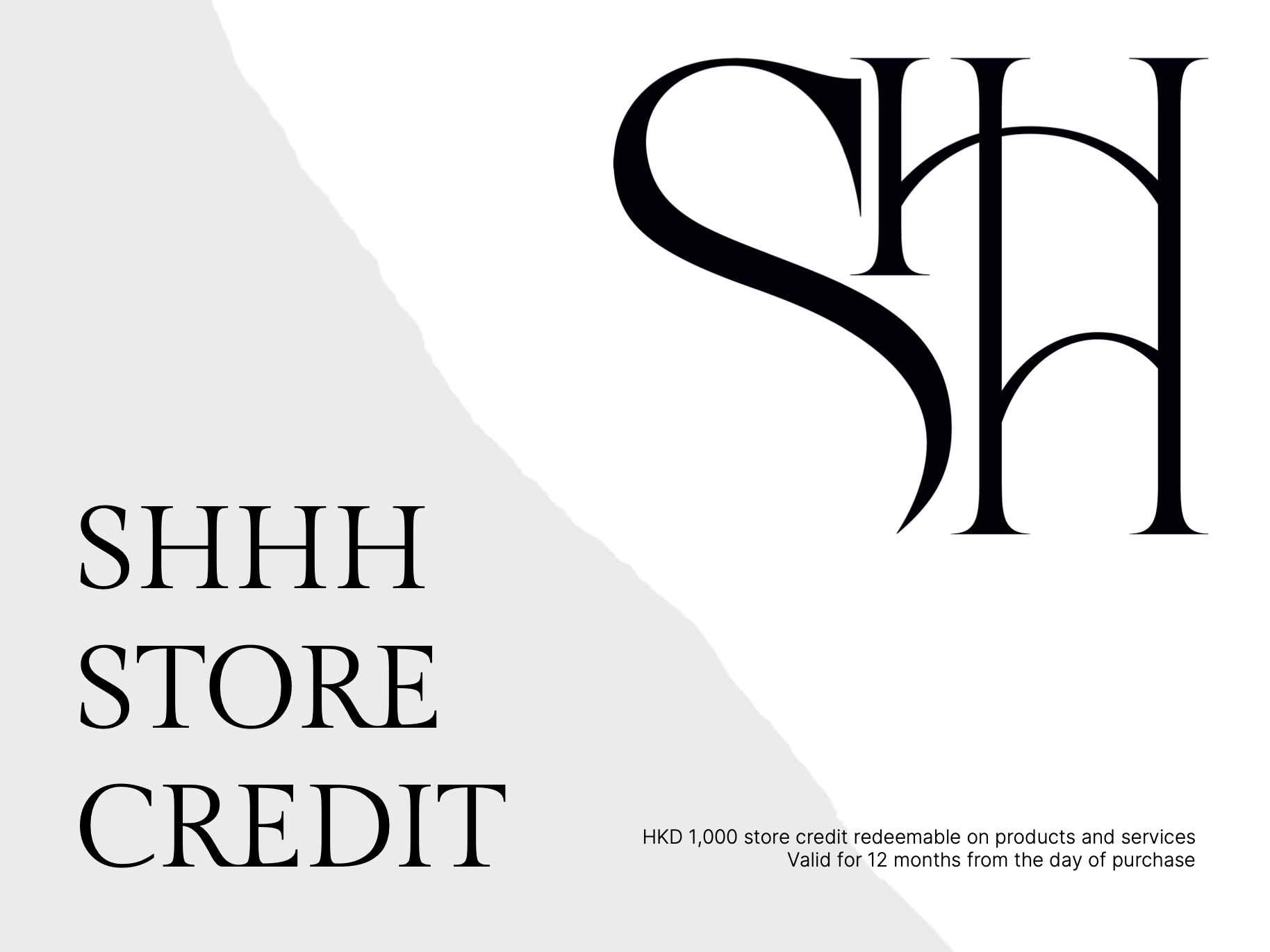 SHHH Store Credit HKD1,000 - Main Image