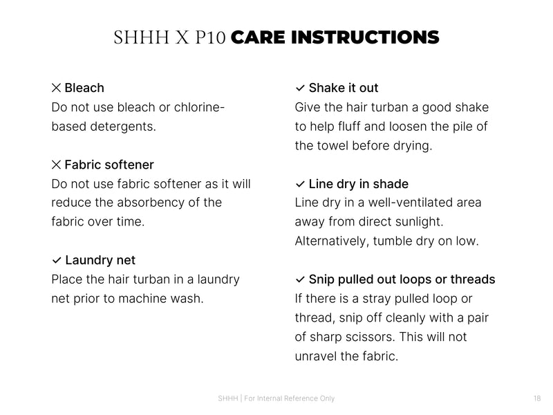 Shhh X Perfec10 Limited Edition - Hair Turban,髮型 用品 店,美髮用品,hair loss,scalp care,Hong kong salon, Best salon hk,Haircare hk,防脫髮,scalp fortify 香港,頭髮毛躁,希聲堂,頭皮護理,毛躁頭髮打理,受損髮質修復,染後護色護理,電燙髮保養,頭髮開叉處理,SHHH